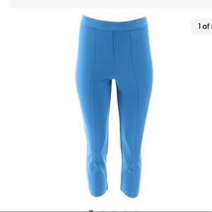 Joan Rivers Joan's Signature Pull-On Crop Pants Cadet Blue XL NEW